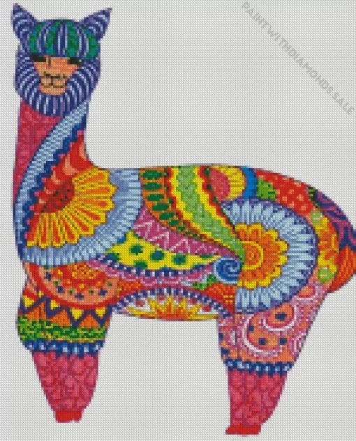 Mandala Llama Diamond Painting