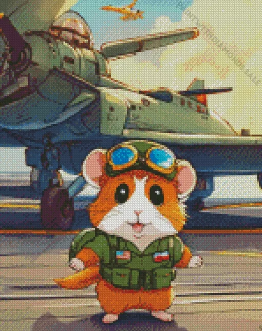 Military Guinea Pig Diamond Painting