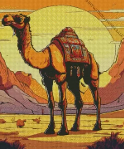 Mongolian Camel Illustration Diamond Painting