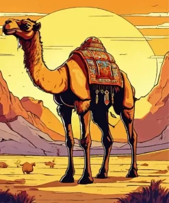 Mongolian Camel Illustration Diamond Painting