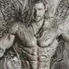 Monochrome Chris Hemsworth Diamond Painting