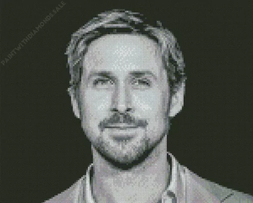 Monochrome Ryan Gosling Diamond Painting