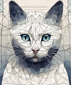 Mosaic Siamese Cat Diamond Painting