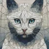 Mosaic Siamese Cat Diamond Painting