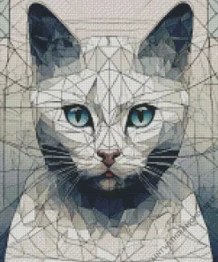 Mosaic Siamese Cat Diamond Painting