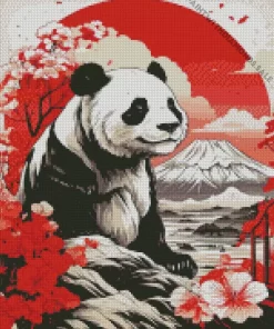 Mount Fuji Panda Diamond Painting