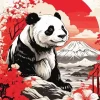 Mount Fuji Panda Diamond Painting