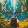 Mystical Elk Diamond Painting