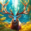 Mystical Elk Diamond Painting