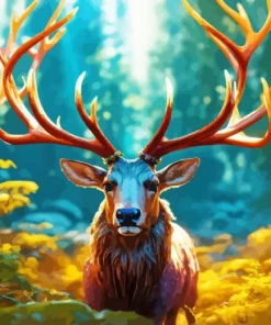 Mystical Elk Diamond Painting