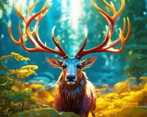 Mystical Elk Diamond Painting