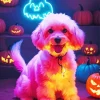 Neon Bichon Frise Diamond Painting