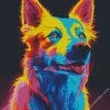 Neon Colorful Dog Diamond Painting