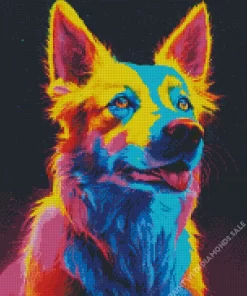 Neon Colorful Dog Diamond Painting