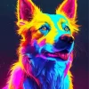 Neon Colorful Dog Diamond Painting