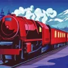 Night Vintage Train Diamond Painting