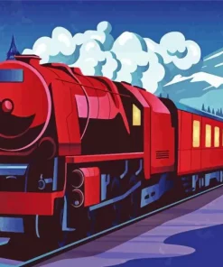 Night Vintage Train Diamond Painting