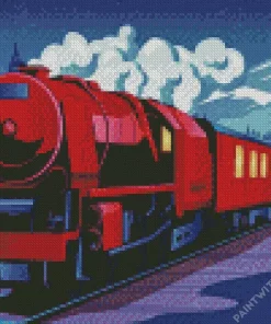 Night Vintage Train Diamond Painting