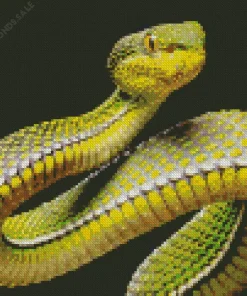 Olive Green Snake Diamond Painting