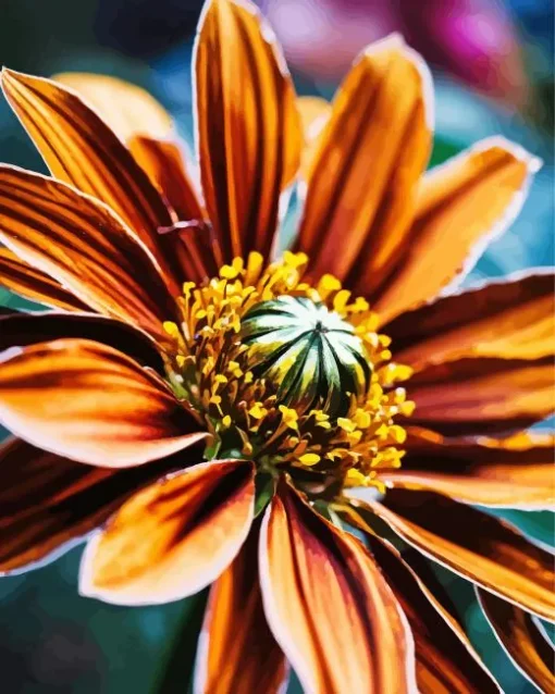 Orange Coneflower Diamond Painting