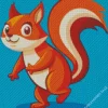 Orange Squirrel Diamond Painting