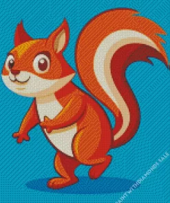 Orange Squirrel Diamond Painting