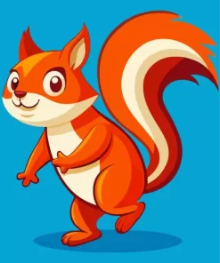 Orange Squirrel Diamond Painting