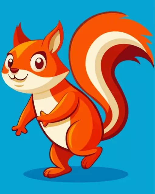 Orange Squirrel Diamond Painting