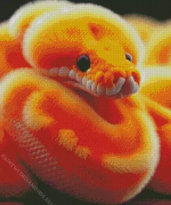 Orange Fluffy Snake Diamond Painting