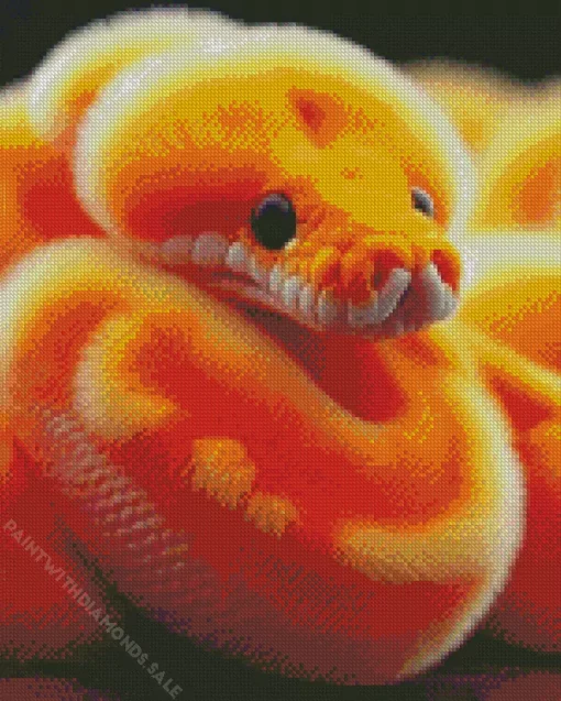 Orange Fluffy Snake Diamond Painting