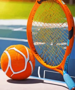 Orange Tennis Ball Diamond Painting