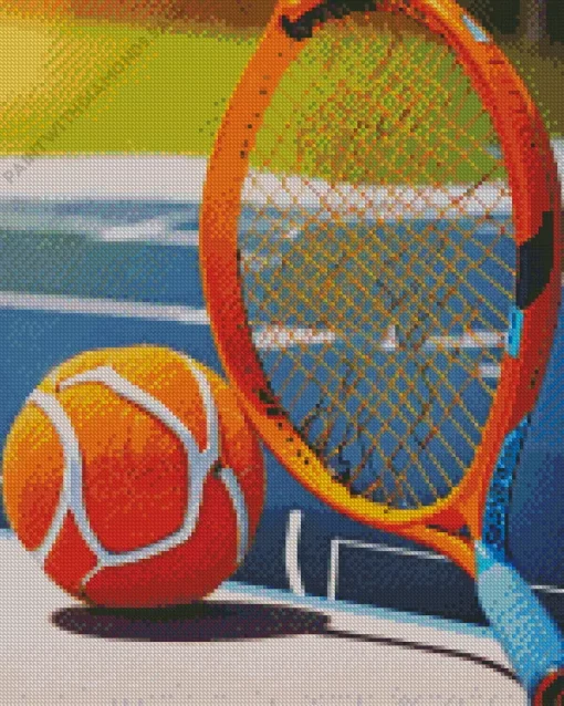 Orange Tennis Ball Diamond Painting