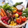 Organic Vegetables In Basket Diamond Painting