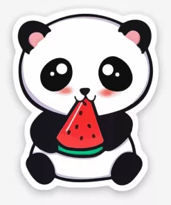 Panda Eating Watermelon Diamond Painting