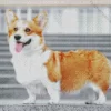 Pembroke Welsh Corgi On Stairs Diamond Painting