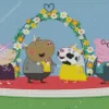 Peppa Pig Wedding Party Diamond Painting