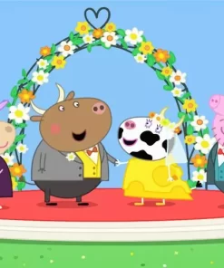 Peppa Pig Wedding Party Diamond Painting