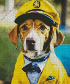 Pilot Beagle Dog Diamond Painting