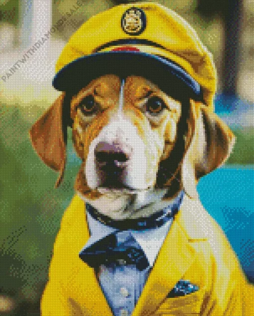 Pilot Beagle Dog Diamond Painting