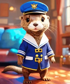 Pilot Otter Diamond Painting