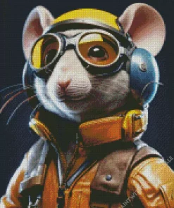 Pilot Rat Diamond Painting