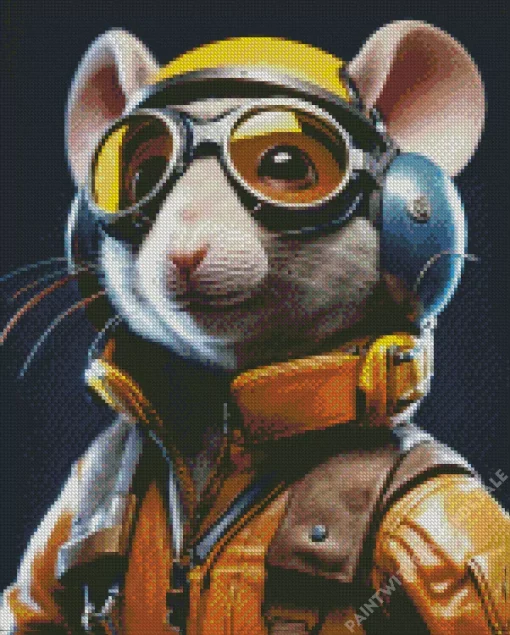 Pilot Rat Diamond Painting