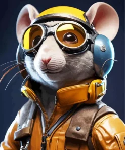 Pilot Rat Diamond Painting