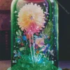 Pink Dandelion In Glass Jar Diamond Painting