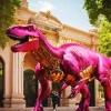 Pink Dinosaur Diamond Painting