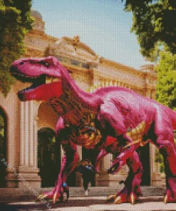 Pink Dinosaur Diamond Painting