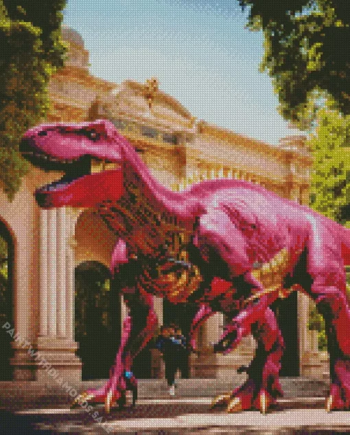 Pink Dinosaur Diamond Painting