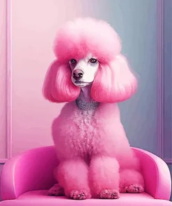 Pink Poodle Diamond Painting