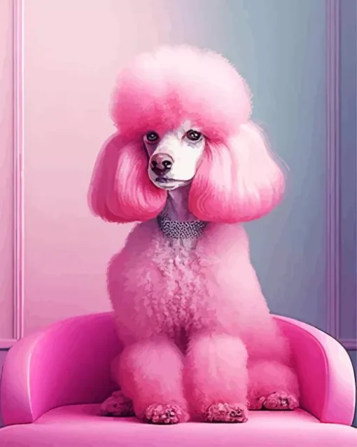 Pink Poodle Diamond Painting