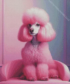 Pink Poodle Diamond Painting